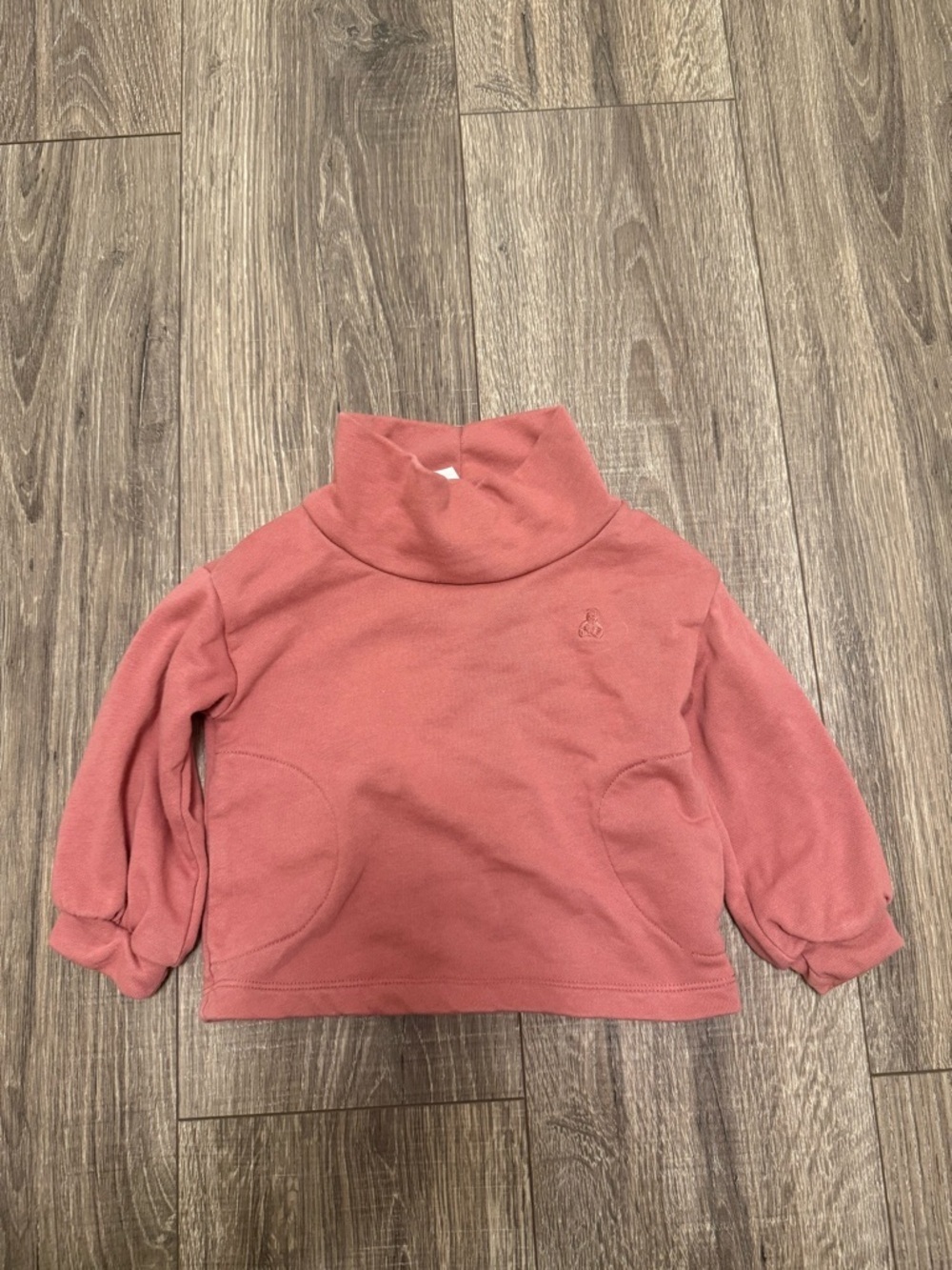 Baby Gap Girls Pink Red Mock Neck Sweatshirt Size 18-24 Months